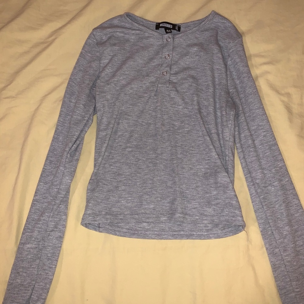 misguided gray long sleeve